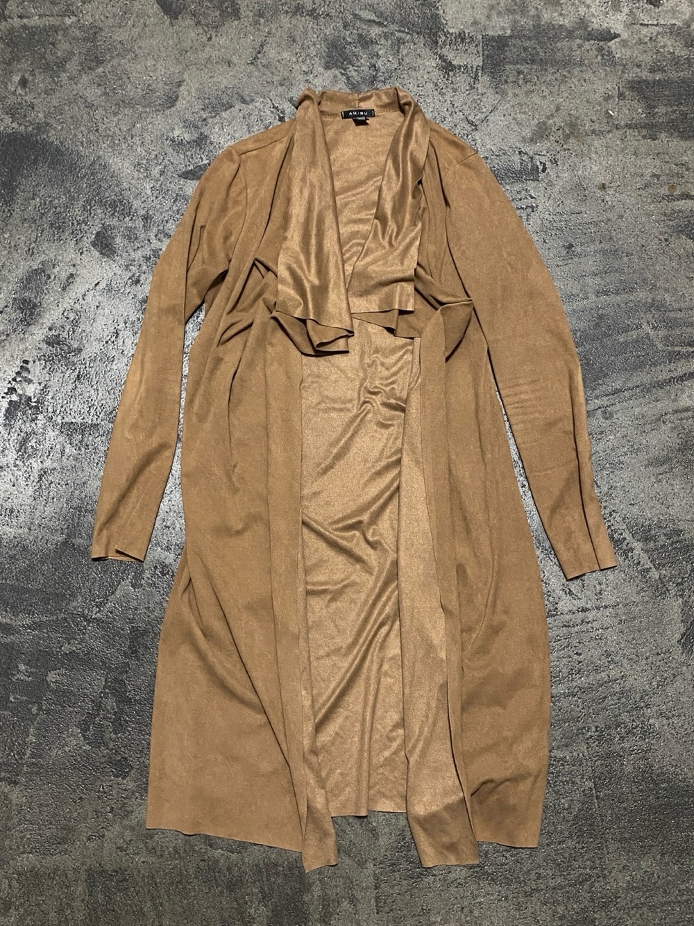 Amisu Seude Open Front Long Cardigan
